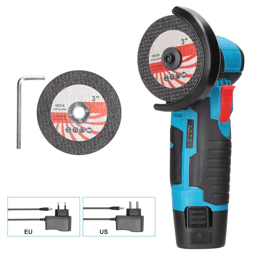 1 Set Of 12V Brushless Angle Grinders, Polishers, And Electric Grinding Tools For Metal, Marble, Glass, And Ceramics.