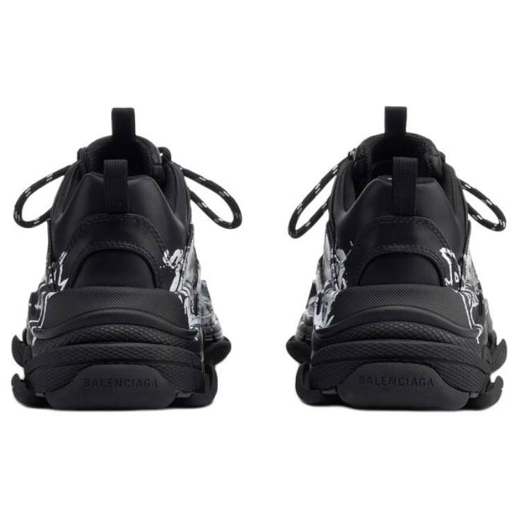 (WMNS) Balenciaga Triple S DIY Metall 'Schwarz Weiß' Damen 524039W2FAY1090