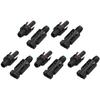 5 Sets Solar Branch Connectors UV Protection Male Female Header Board End Connector