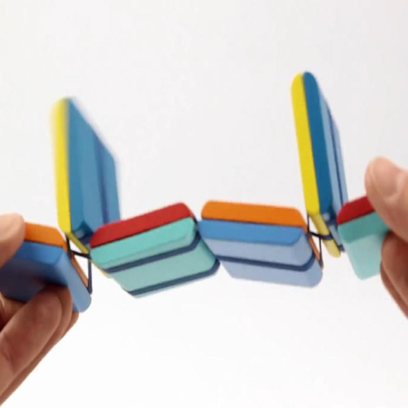 Wooden Visual Illusion Flip Ladder Toys - Children'S Novelty Funny Colorful Flap Parent-Child Interaction Wooden Play Toy