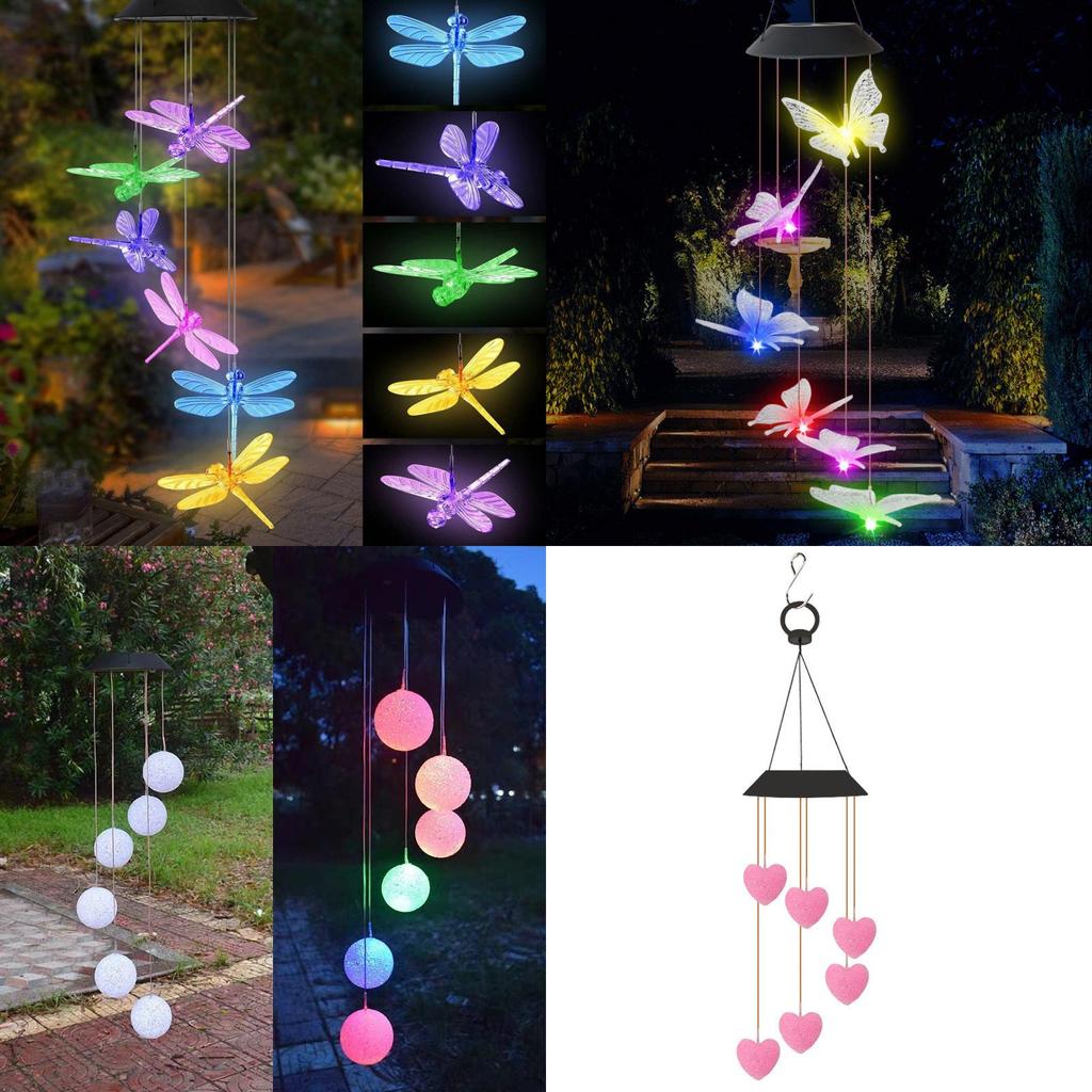 Solar Wind Chime Led Landscape Light With Waterproof Design For Patio And Garden