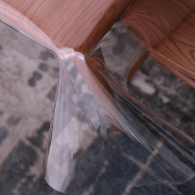 Table Mat Rectangular PVC Tablecloth Carpet Silicone Soft Glass Rug Waterproof Transparent Table Cover for Home Kitchen Dining Room