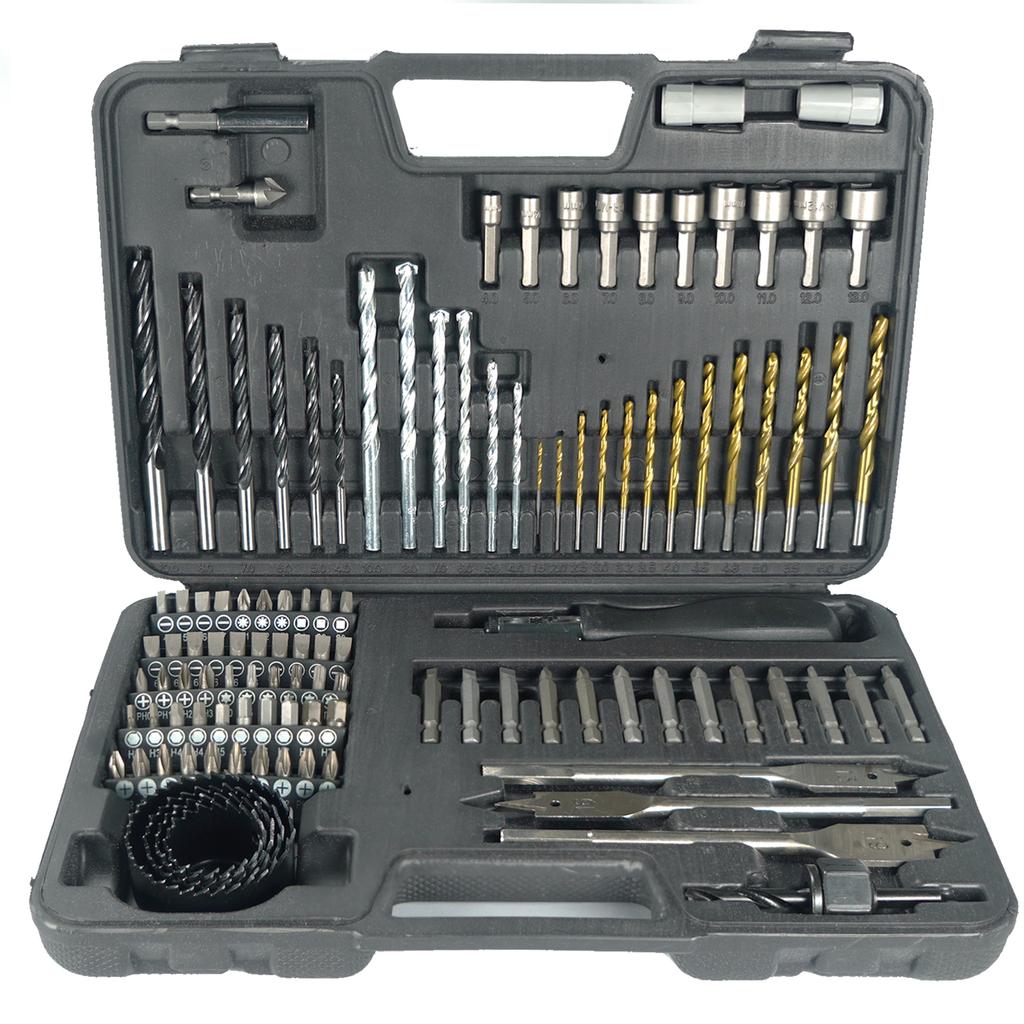 111-teiliges Werkzeugset Multifunktionale Holzbearbeitungswerkzeuge Spiralbohrer Schraubendreher-Set Holzbearbeitungsbohrer Flachbohrer Lochöffner-Set