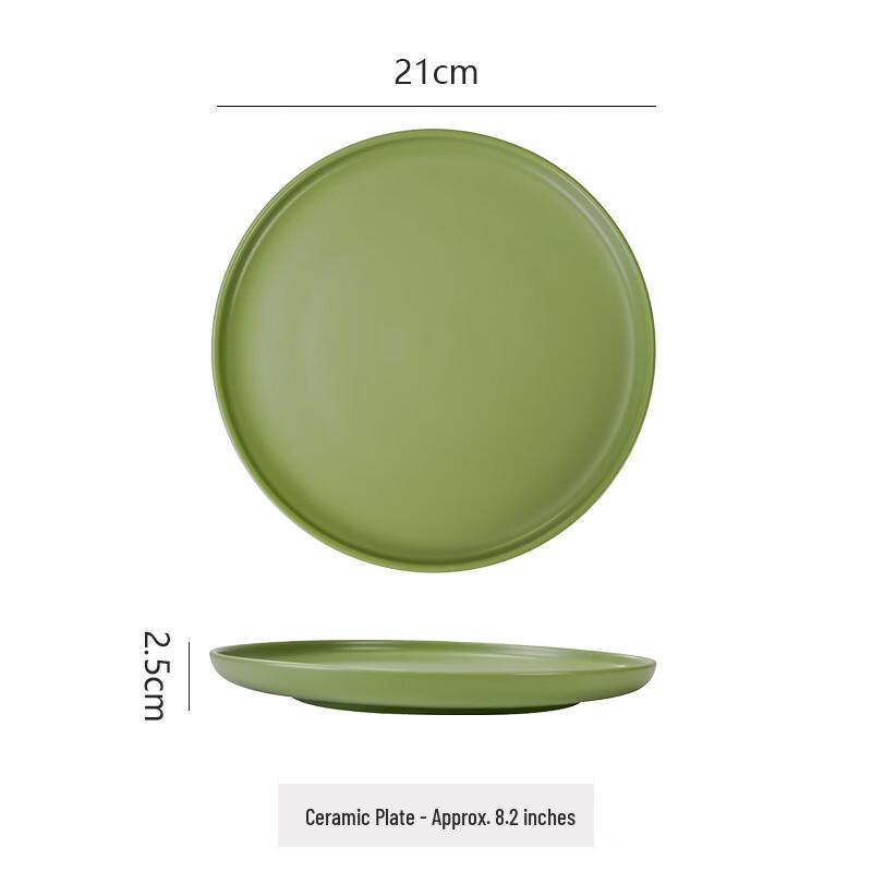 Abay Round Ceramic Dinner Plate Set