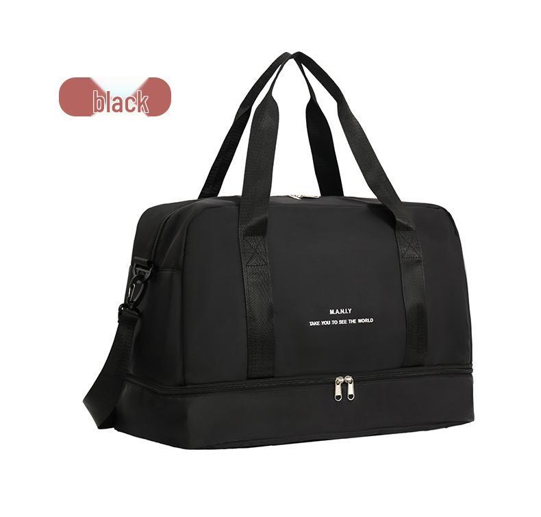 Women's Large Sports and Fitness Bag with Shoe Compartment and Wet/Dry Separation for Yoga, Travel, and Business Trips.