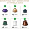 Gestell für 6 Kaffeebohnenschalen, schwarzes Gestell für Kaffeekapseln für alle Kaffeebohnenschalen, Küchenaufbewahrung