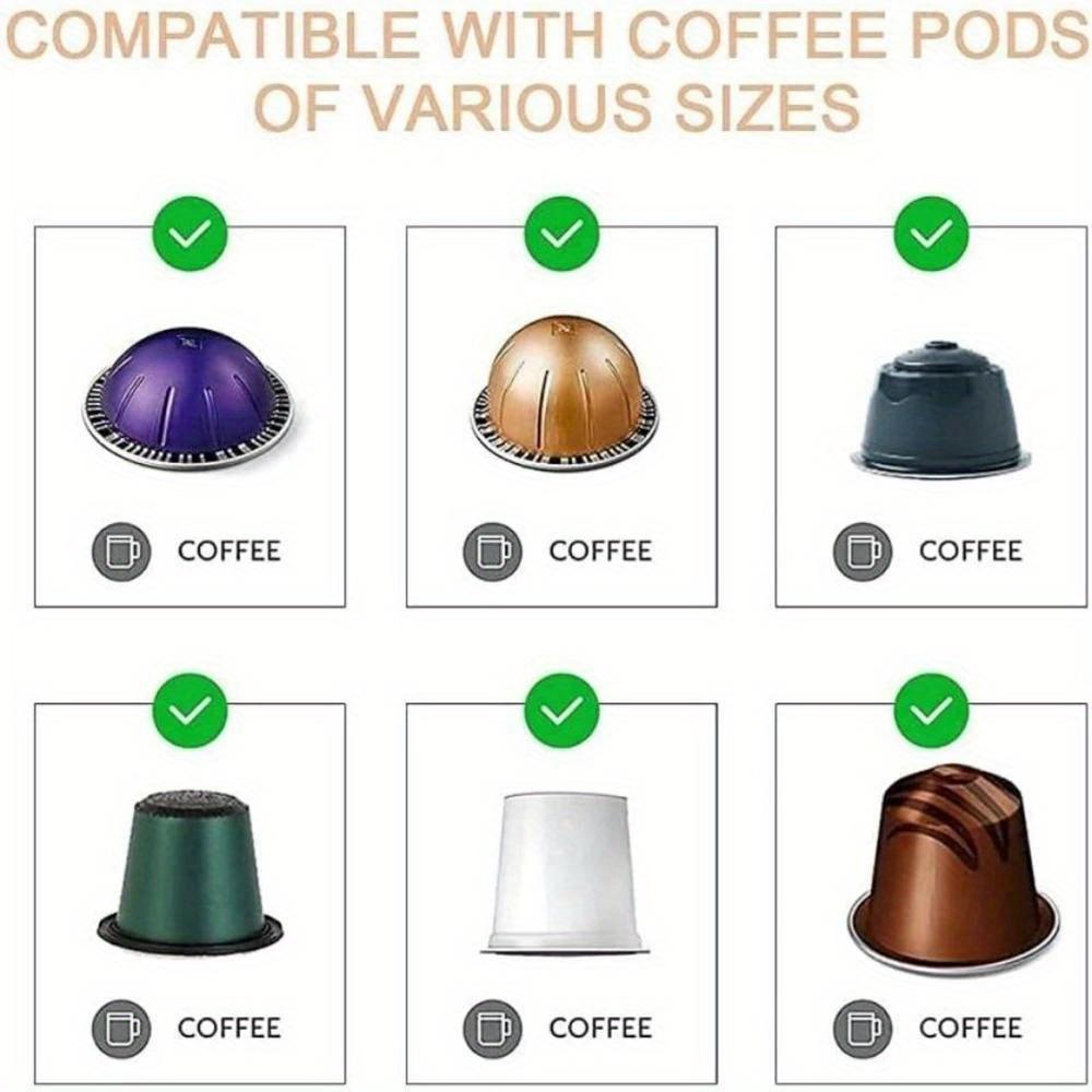Gestell für 6 Kaffeebohnenschalen, schwarzes Gestell für Kaffeekapseln für alle Kaffeebohnenschalen, Küchenaufbewahrung