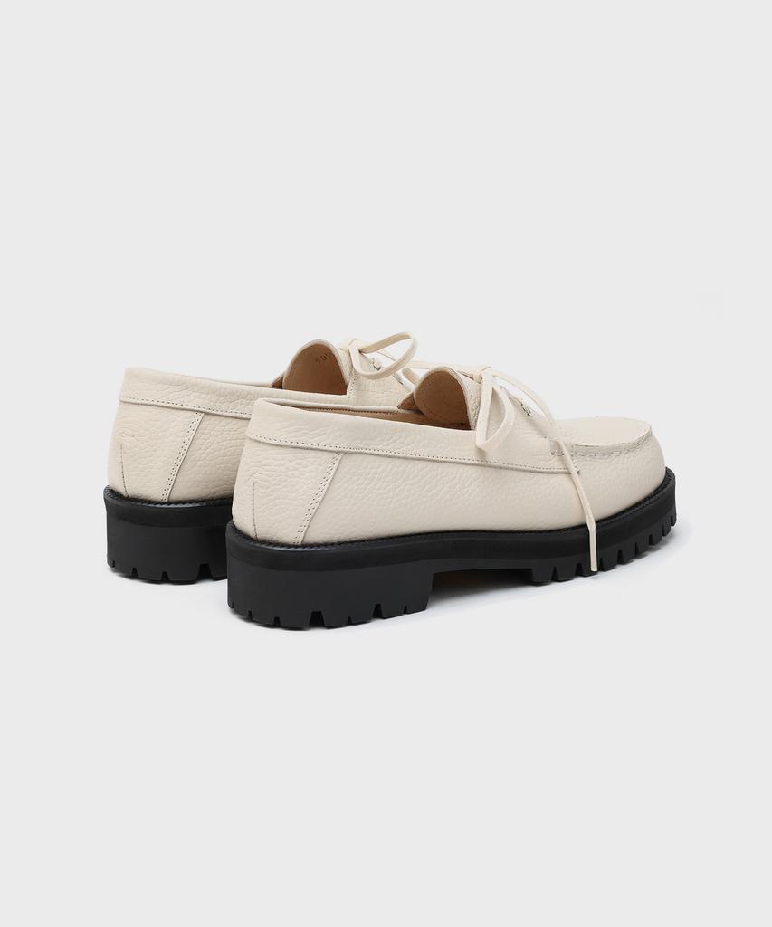 Firenze Atelier [Vibram] Standard Casual Sole Boat Shoes 5099 [Cream Embo]