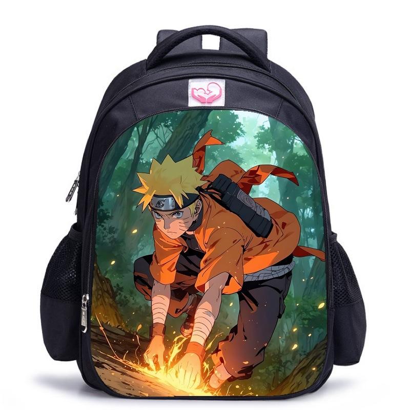 Zaino Scolastico Naruto Stampa Fiabesca, Zaino con Protezione per la Schiena per Ragazzi, Zaino Scolastico Animazione per Studenti della Scuola Elementare