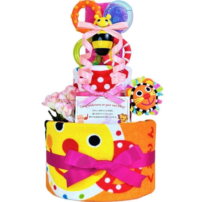[KanonBabys] Diaper Cake - Girl - [Sassy] - 2-Tier - Size S (x 22) - Pink