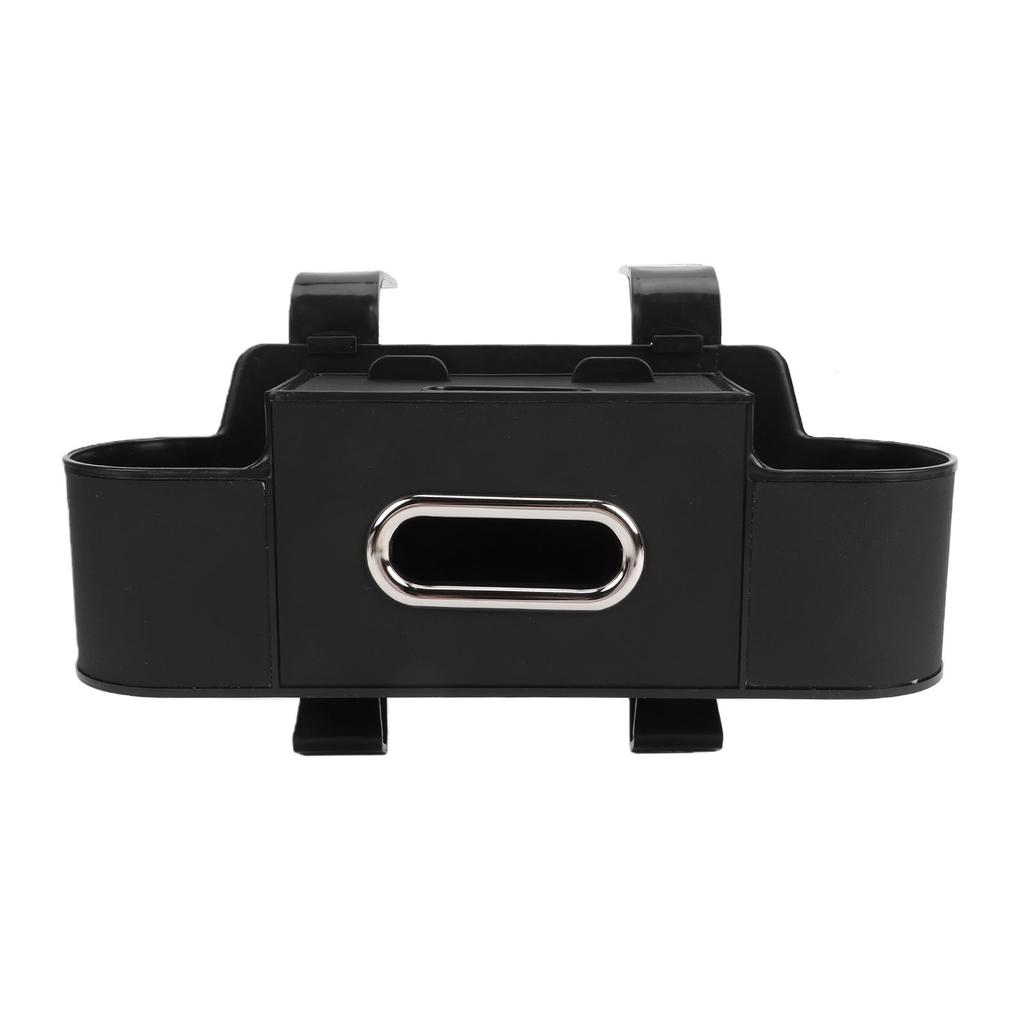 Car Back Seat Organizer with Cup Holder Tissue Dispenser Hooks Multifunctional Seat Back Storage Box for SUV Truck Sedan