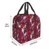 Charlie And Vaggie Valentines Hazbin Hotels Insulated Lunch Bag for School Cooler Thermal Food Box Tote Lunch Boxes Container