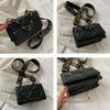 Winter Large Shoulder Bags for Women Stone Pattern PU Leather Crossobdy Bags Pink Tote Handbags Chains Shopper Clutch Purs