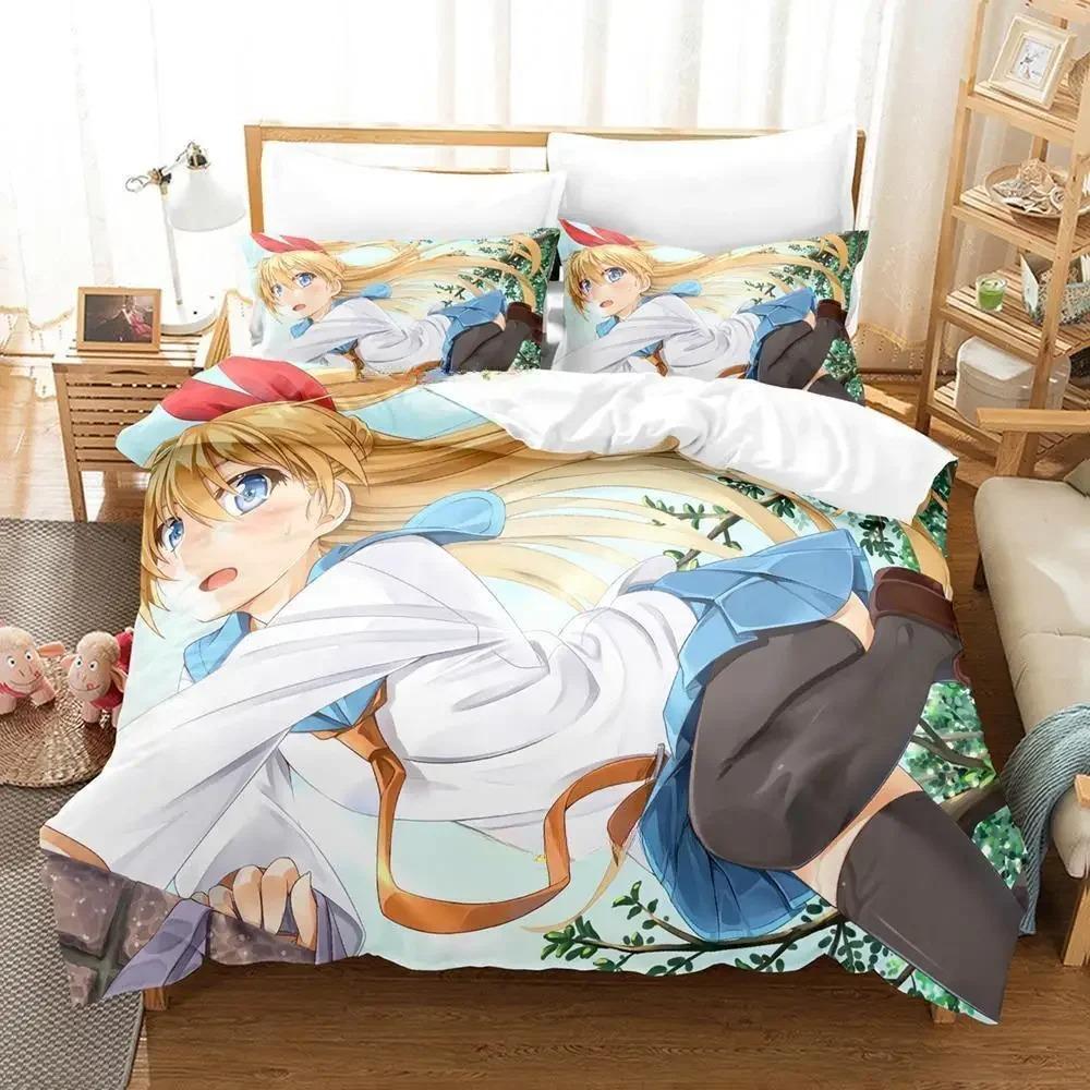 Comfortable Anime Print Bedding Set With Duvet Cover And Pillowcases Single Twin Full Queen King Sizes For Adults And Kids