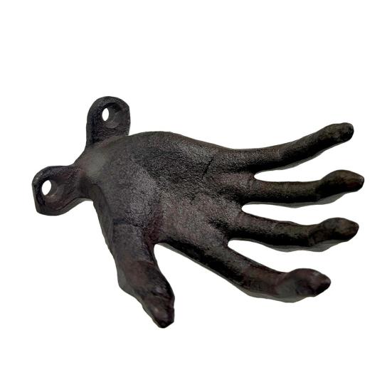 Creepy Hand Wall Hook Metal Distressed Finish Hook Gothic Hand Statue Tealight Candle Holder Hook for Jewelry Rings Entryway Bedroom Indoor Decor