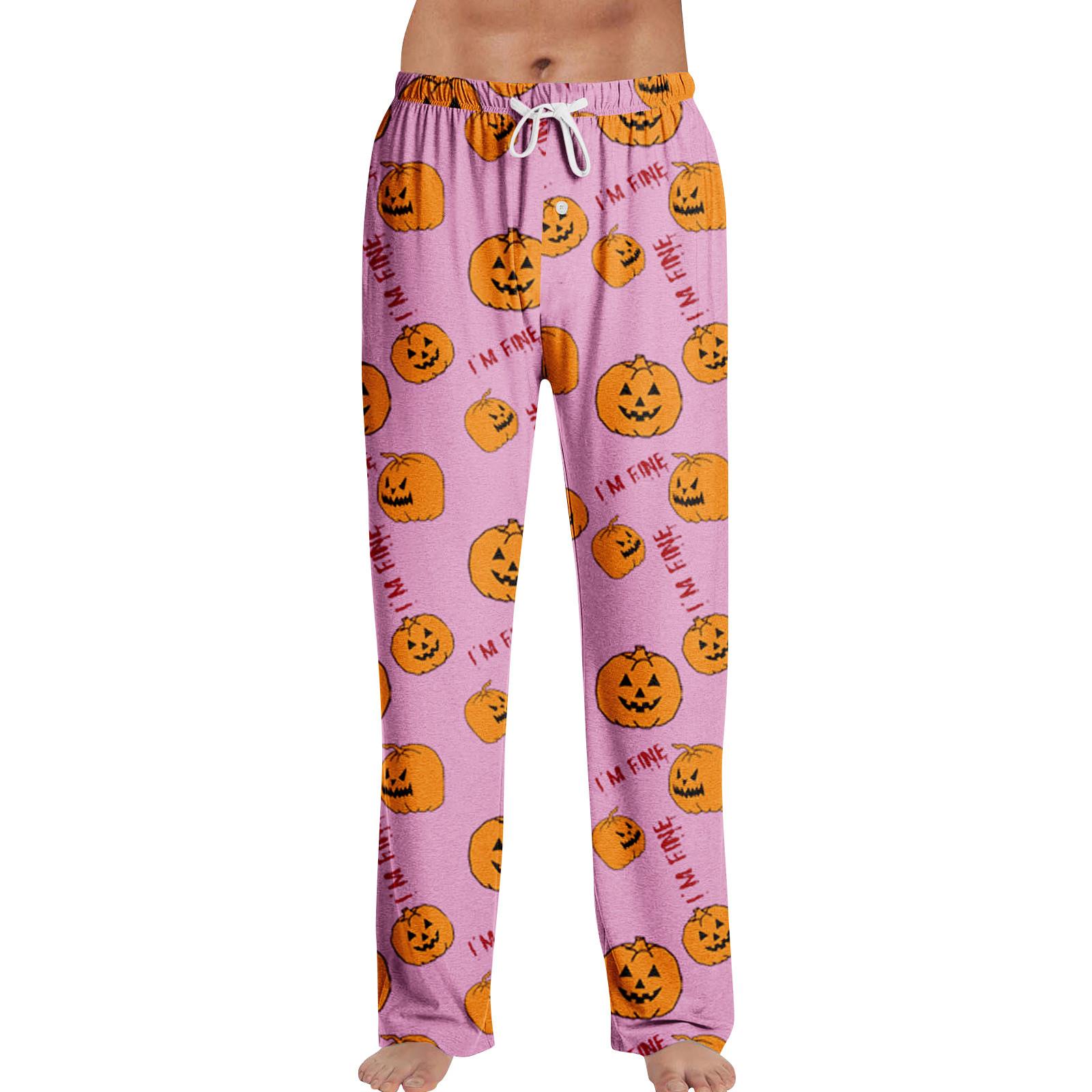 

Пижамные штаны в стиле аниме, повседневные брюки с эластичной резинкой на талии, удобные прямые свободные брюки для йоги M розовый