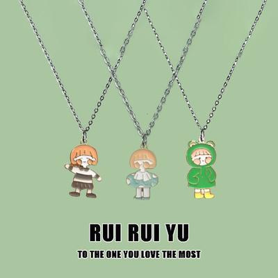 RUI RUI YU pakabukas karoliai ilgų ir trumpų plaukų mergaitei emaliuoti metaliniai choker papuošalai priedai Cosplay dovana moterims