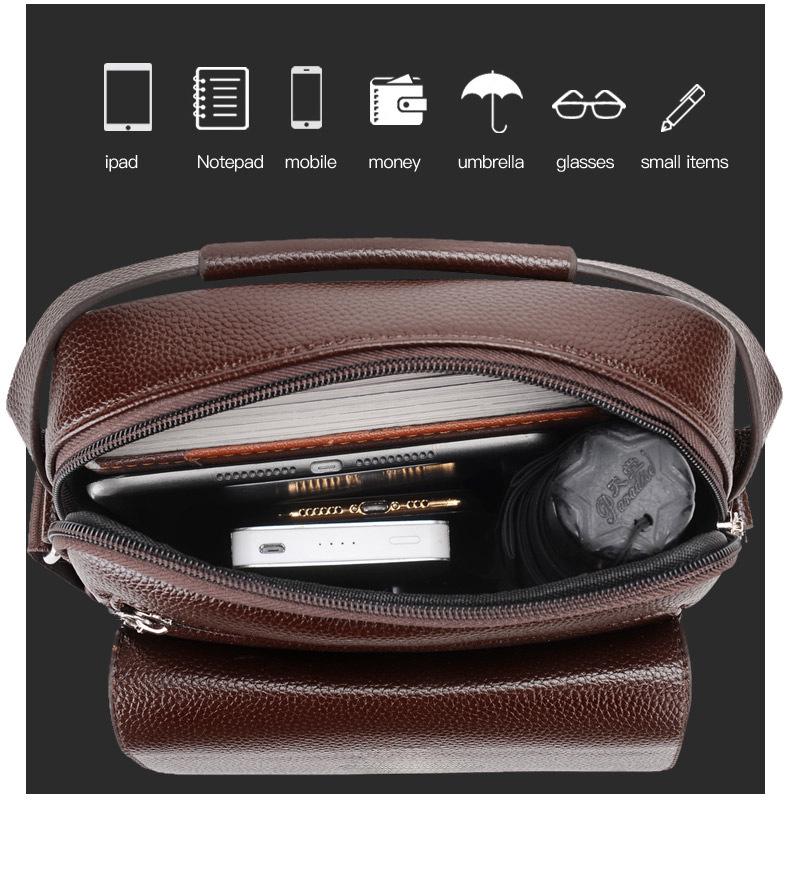 Men's Multi-Functional Crossbody Handbag - Double-Layer, Large Capacity, Fashionable Design