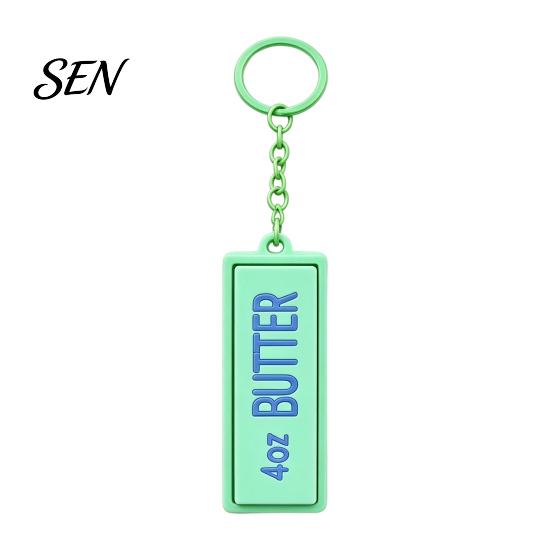Colorful Backpack Ornament Butter Bar Fidget Keychain, Clicker Toy for Stress Relief, Cute Portable PLA Accessory Macaron Color Bag Charm, Novelty