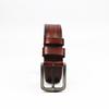 Men's Retro Business Belt - Genuine Cowhide Leather with Alloy Pin Buckle and Embossed Design
