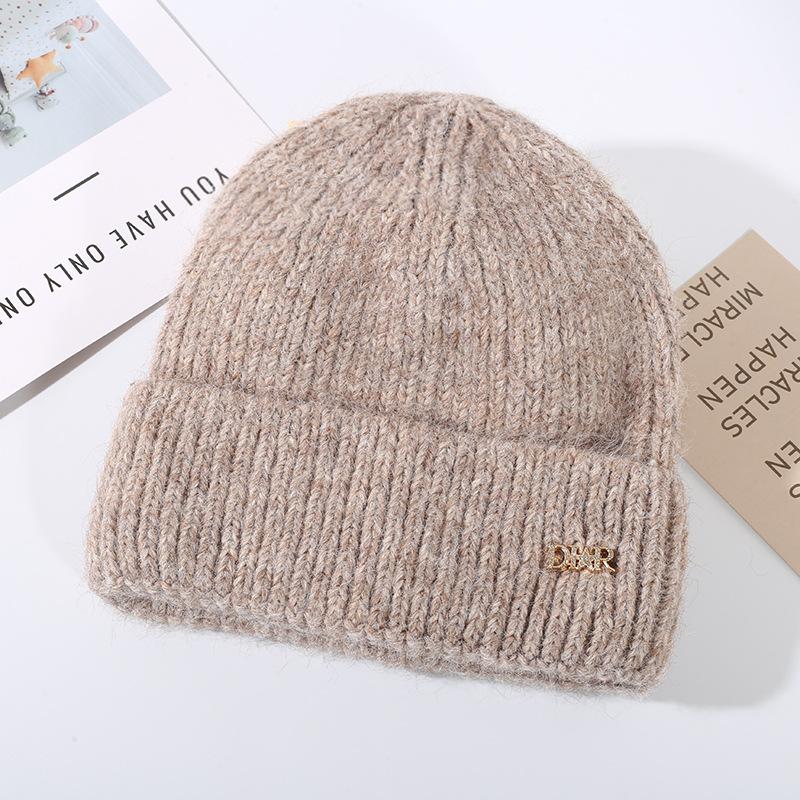 Hat Women's Warm Knitted Korean Edition Trendy Versatile Casual Look Small Thick Cross Border
