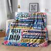 Love Letter To Dad Flannel Blanket-Soft and Suitable for Sofas,Beds,Offices,Travel,All Seasons,Great Gift for Holidays and Birthdays.