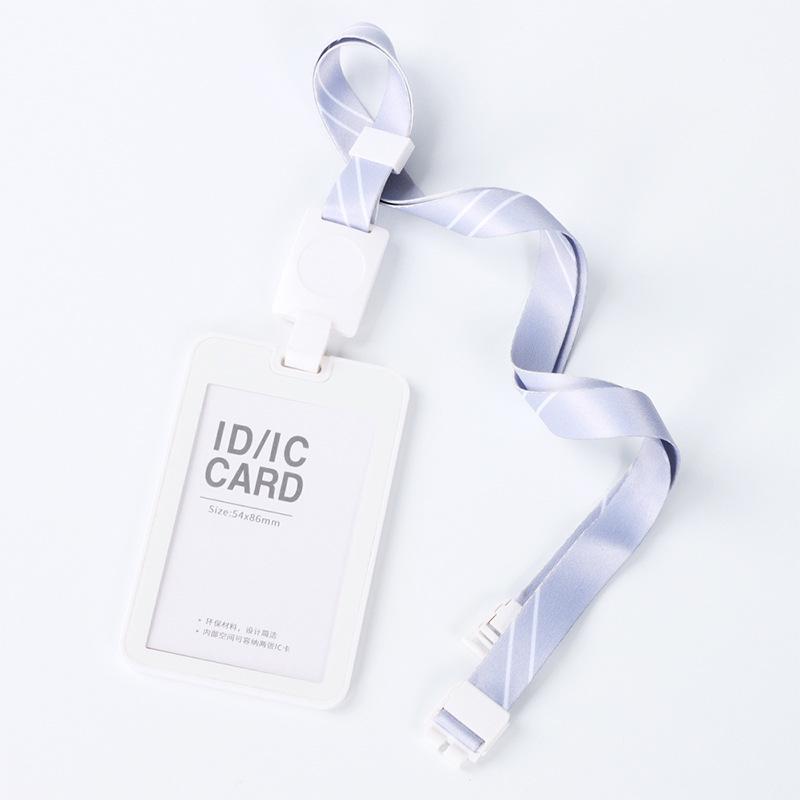 Premium Retractable ID Badge Holder Lanyard - Professional White-collar Neck Cover