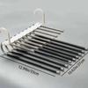 Folding Pants Rack Home Multifunctional Wardrobe Hanger Multi-layer Retractable Space-saving Clothing Storage Rack