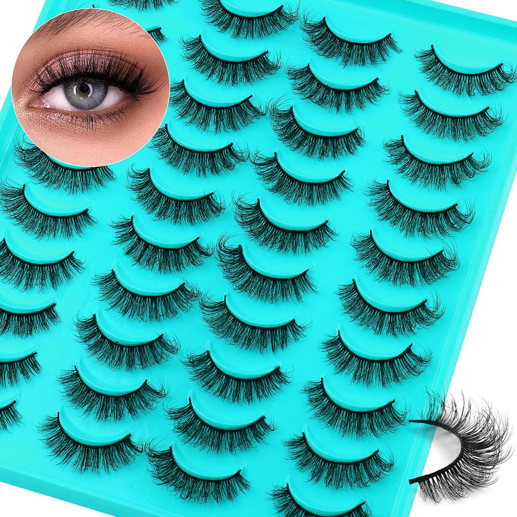 20 Pairs Of Fried False Eyelashes Multi-Layer Dense Cross High Imitation Mink Eyelashes