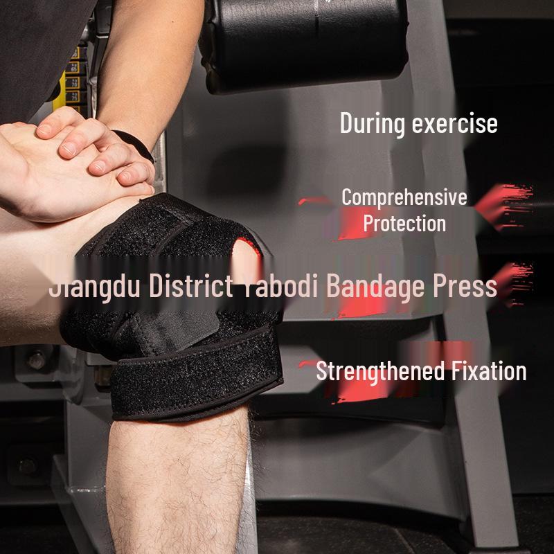 Sports Knee Pads with Four Spring Bar Support for Cycling, Running, and Mountaineering
