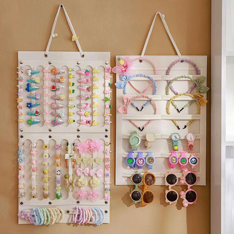 Hair Bows Organizer Wall Hanging Large Capacity Headband Holder Hair Clip Storage Hanger Space Saving Accessory For Girl Room