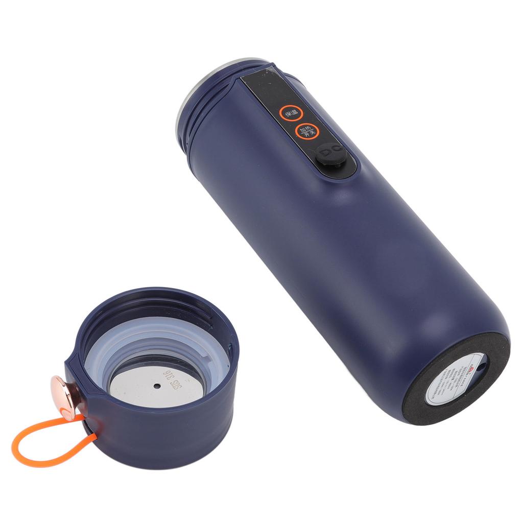 Heated Mug 460ml 12H Thermal Insulation Stainless Steel Travel Car Heating Electric Cup