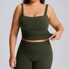 Plus Size Women's Quick-Drying Yoga Sports Vest with Elastic Fit and Beautiful Back Design