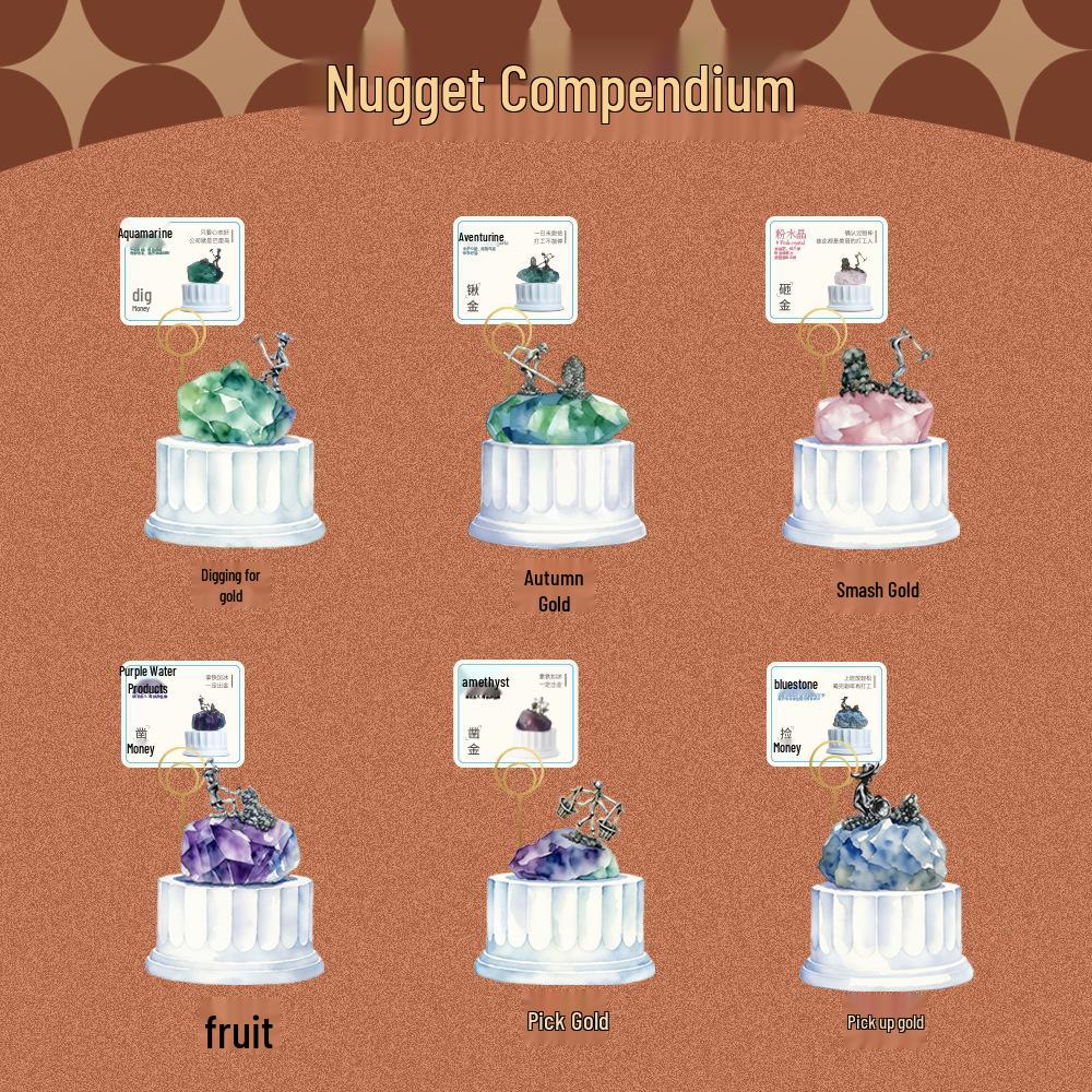 

Vitality Essence Crystal Ornaments Blind Box - Natural Creative Design, Perfect for Desktop Decor & Gifts Vitality Essence Ore Ornaments Single Blind Box