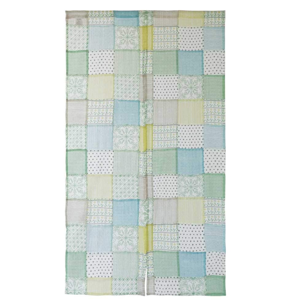 

Stylish Scandinavian Sunnyday Fabric Long Rush 85cm Wide x 150cm Long Curtain, (Green Pattern)