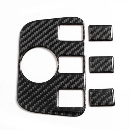 Fits Dodge Charger 2015~2022 Carbon Fiber Rear Console Seat USB Panel Cover Trim