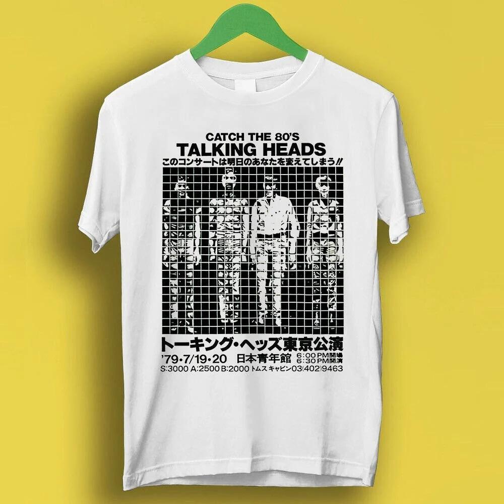 Talking Heads Japanese 1980 US Tour Catch The 80s Music Cool Gift Tee Summer Unisexs and Womens Loose and Breathable Tshirt Top S