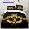 Man Utd Bettwäsche Steppdecke Set Bettbezug Kissenbezug Heimdekoration Geburtstagsgeschenk (1 Bettbezug + 2 Kissenbezüge, ohne Füllung)