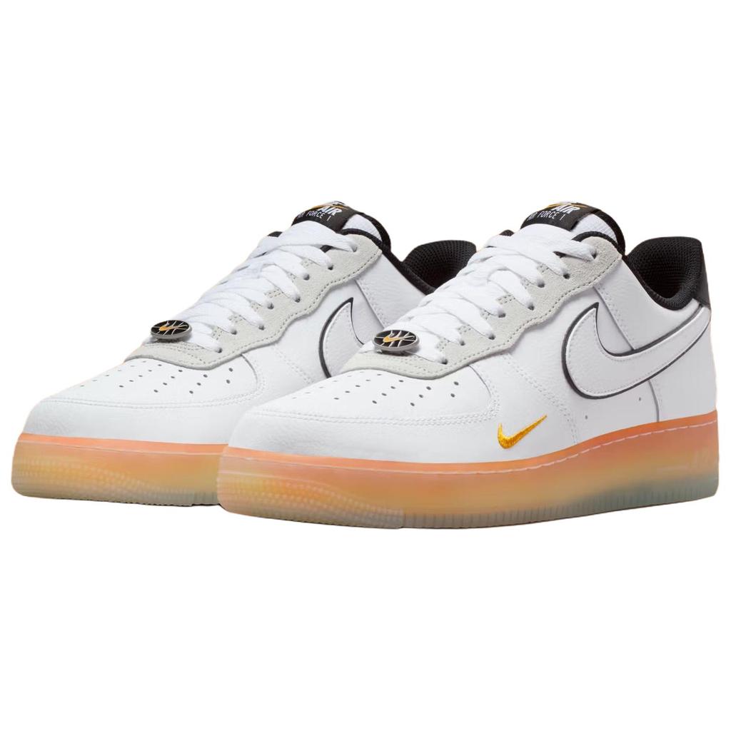 Nike Air Force 1 Low Basketball Weiß Herren Sneaker Schwarz Orange-Schale IQ0228-100