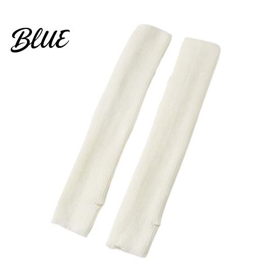 Women Knitted Leg Footless Blow Warm Warmers Pair Thickened Socks 1 Solid Color Knee