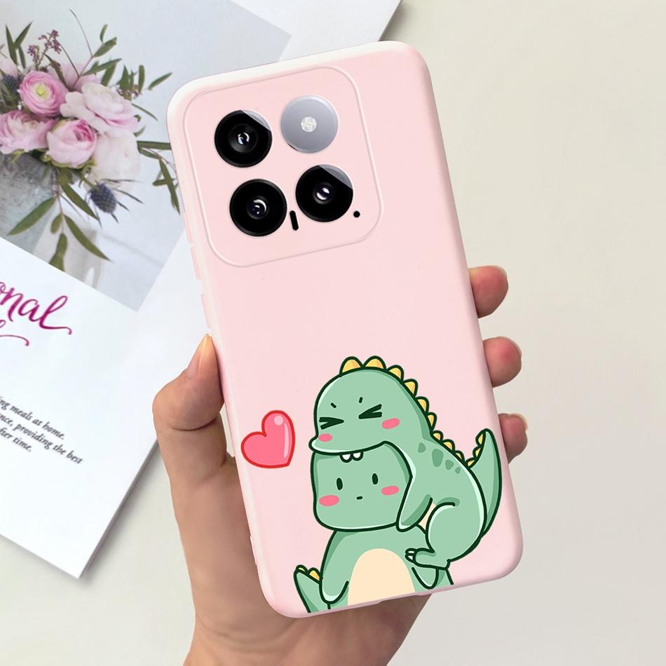 For Xiaomi 14 Phone Case Xiaomi Mi 14 5G Mi14 2024 Cute Cat Cartoon Jelly Silicon Soft Protective Back Cover