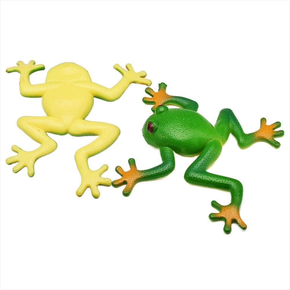 Adults Jokes Soft TPR Model Toy Spoof Squeeze Frog Simulation Frog Squeeze Toys Stretchable Frog