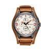 CURREN 8225 Men's Large Dial Watch with Three-Eye Design and Leather Strap