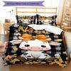 3pcs Custom Name Cow Bedding Set Duvet Cover Closure Includes 1 Duvet Cover & 2 Pillowcases, Soft and Comfortable for All Seasons.