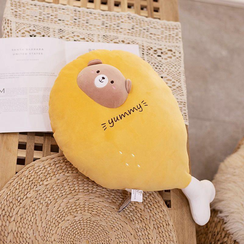 50CM Five-flower Broiler Leg Cartoon Large Plush Toy Poked Egg Sofa Cushion Pillow Doll For Children's Birthday Christmas Gift