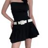Y2k Rose Chic Pink Womens Belt With Colorful Buckle For Outfits Casual