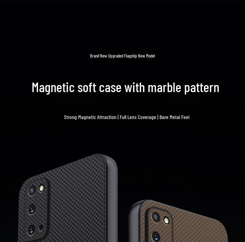 Samsung S20/S20+/S20FE/S20 Ultra Full Coverage Case with Advanced Magnetic Drop Protection and Mark Texture