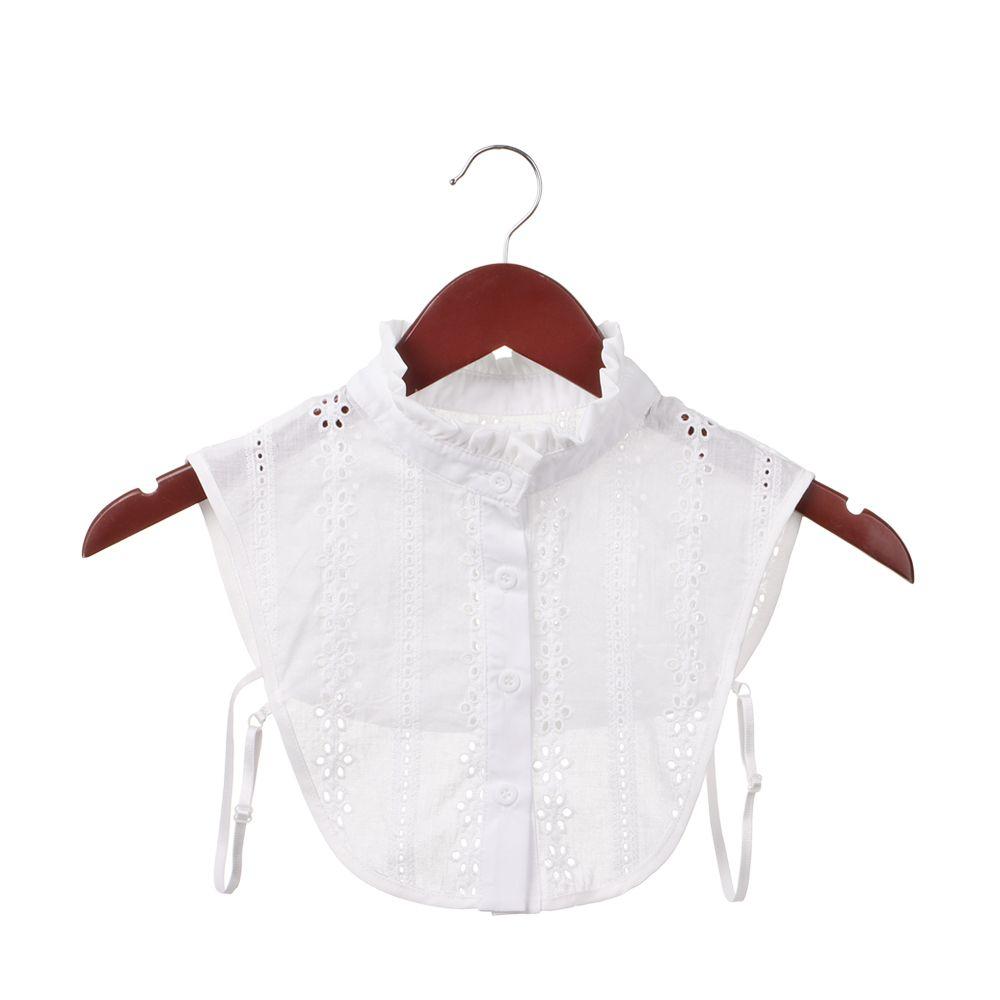 Vintage Lace Cotton False Tie Shirt Fake Collar Clothes Accessories Lapel Blouse Top