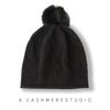 New High End Solid Color Cable Fur Ball Thickened and Warm Stylish Knitted Casual Hat for Women