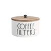Dust-proof Coffee Filter Paper Storage Container Wooden Coffee Filter Organizer  Camping